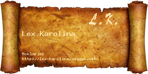 Lex Karolina névjegykártya